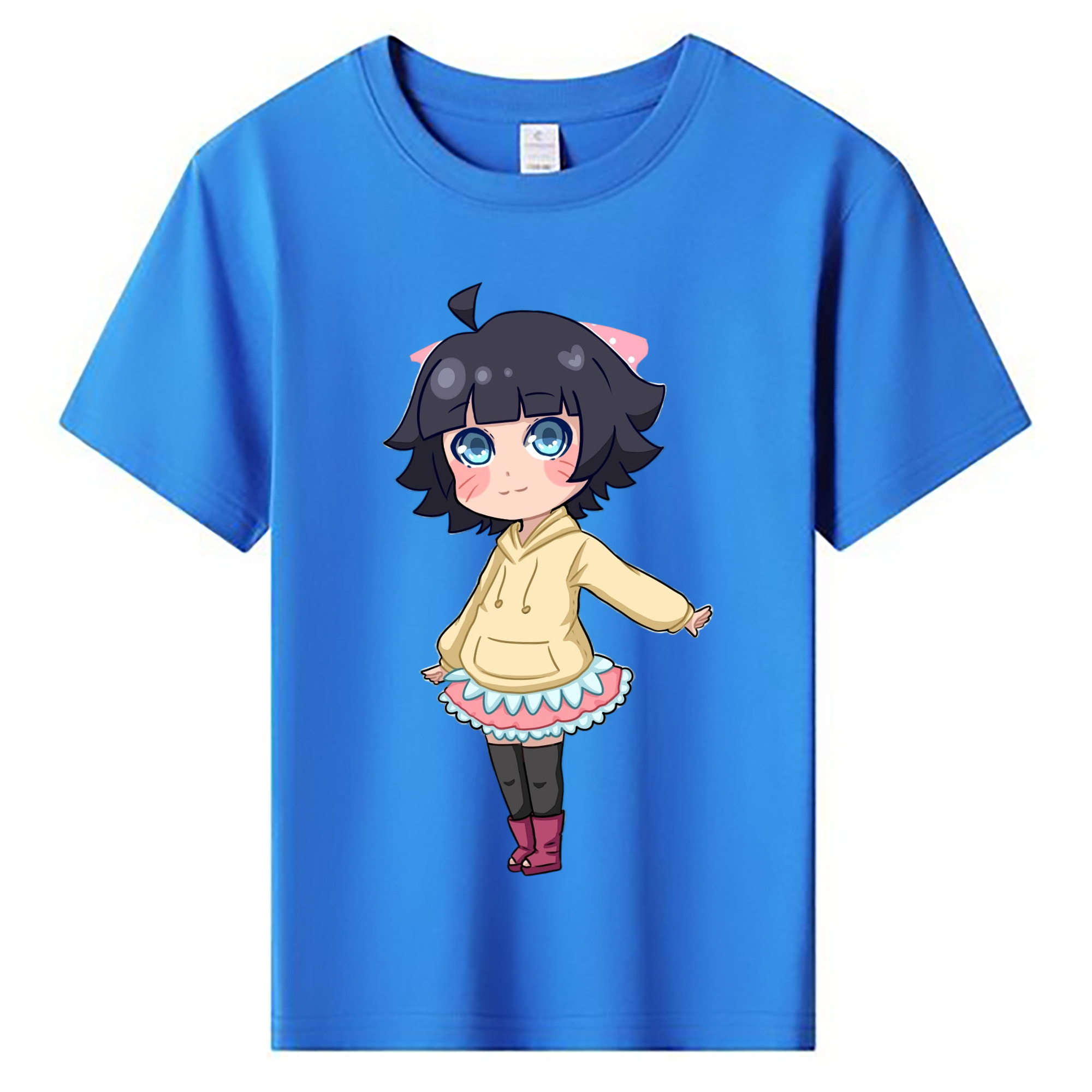 （画像用） NARUTO -ナルト- うずまき ヒマワリ Uzumaki Himawari 綿100％キッズTシャツ（フロントプリント）